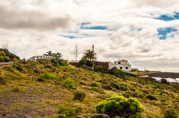 View of the Village of  Los Valles on the Island of Lanzarote