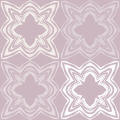 Mosaic with geometric shapes. Seamless pattern. Design with manual hatching. Textile. Ethnic boho ornament. Vector illustration for web design or print.