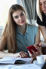 Business meeting in a cafe