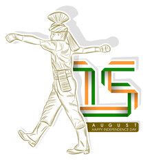 Illustration of Indian Independence day,15 August.