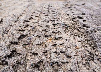 The old concrete pavement surface is more of an erosion