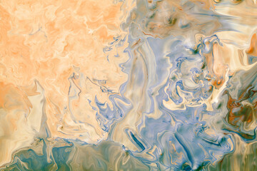 yellow , blue and green abstract paint background, texture art. marble background.floating colored ink on water.