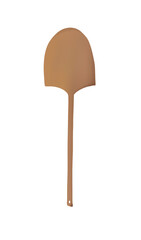 Digital hand drawn flat illustration of pizza shovel isolated on white