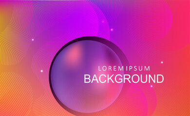 Illustration with gradient of different colors, round abstract frame