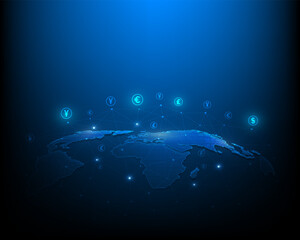 Network currency exchange and international money transfer