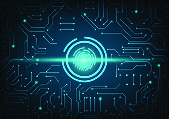 Geometric background and high tech circuit board connection system