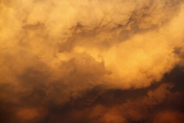 Heavy dramatic ominous cloud just before thunderstorm