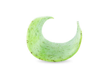 Green cheese on a white isolated background