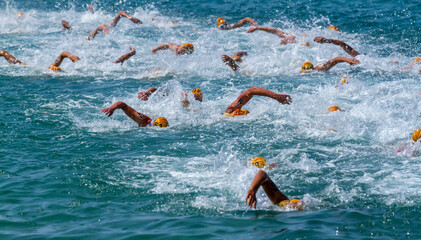 Swimming athletes