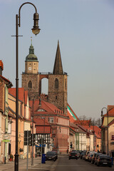 Kleine Stadt mit großer Kirche; Jüterboger Pferdestraße mit St.-Nikolai-Kirche
