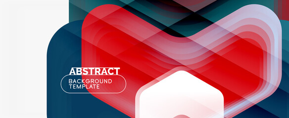 Vector 3d arrow geometric composition, abstract background for business or technology presentation, internet poster or web brochure cover, wallpaper