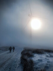 Winter Wind Turbine - Scout Moor, Bury