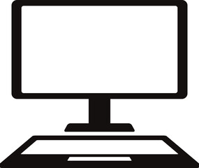 シンプルなパソコン型のフレーム　ベクターイラスト