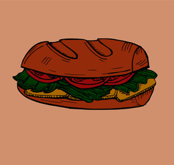 Sandwich food vector ilustration design