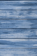 Texture wooden surface, old horizontal boards, gray blue paint, blank template for advertising lettering, rough material.