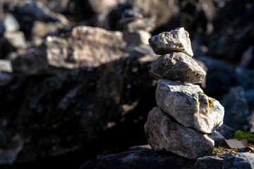Fototapeta na wymiar Mountain rock texture closeup for your design. Natural wallpaper.