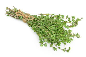 fresh thyme isolated on a white background with clipping path and full depth of field