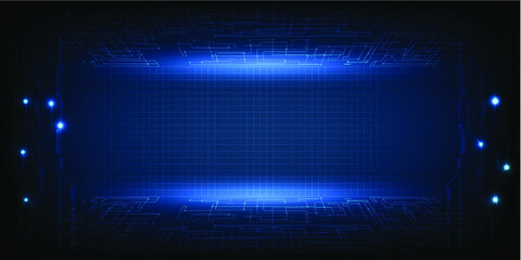 Abstract hi tech empty space and stage background.Vector illustrations.