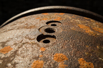 rusty old industrial pipe