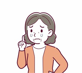 Obraz premium 人物の斜め