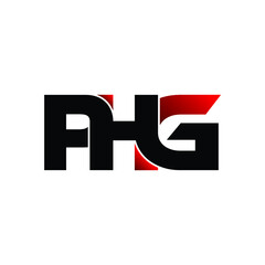 PHG letter monogram logo design vector