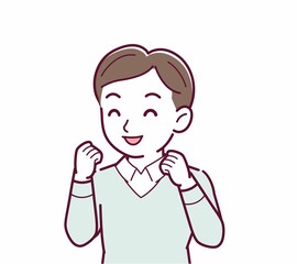 中年の男性のイラスト