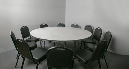 Meeting room with big table 
