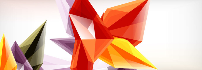 Vector 3d triangles and pyramids abstract background for business or technology presentations, internet posters or web brochure covers