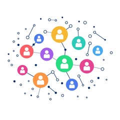 Drawing illustrating a network of stakeholders