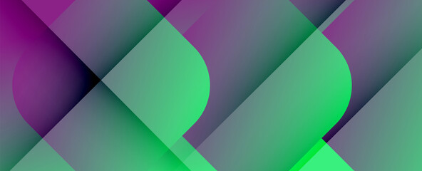 Square shapes composition geometric abstract background. 3D shadow effects and fluid gradients. Modern overlapping forms