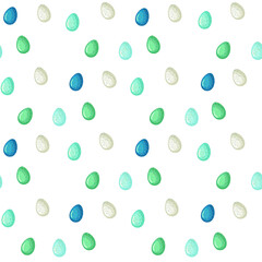 Eggs pattern illustration. Seamless pattern with easter eggs.