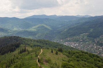 Naklejka premium landscape in the mountains