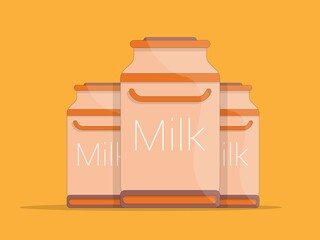 can container for milk isolated on white background - vector illustration. EPS10