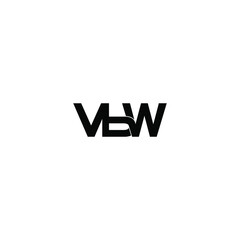 vbw letter original monogram logo design