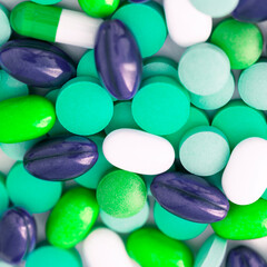 colorful pills background