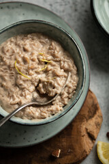 crème riz au lait fait maison aux zestes de citron