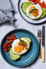 Avocado and egg toats with roasted pumkin