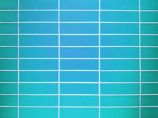 Blue regular brick wall texture background.