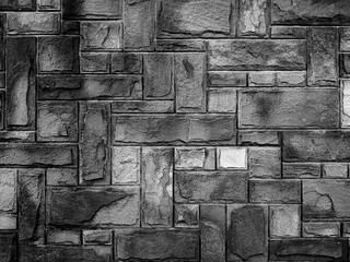 Black Stone wall texture background.