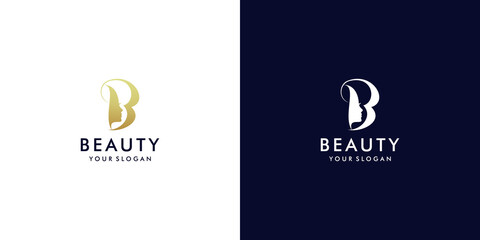 letter b beauty face logo design © euforia