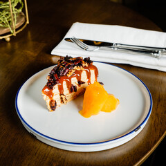 cheesecake with white chocolate and berries