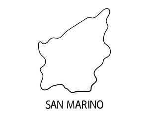  Hand drawn San Marino map illustration