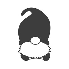 Dwarf gnomes wear red dresses and hats celebrating Christmas in winter.