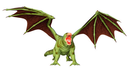 Obraz premium 3D Rendering Fairy Tale Dragon on White