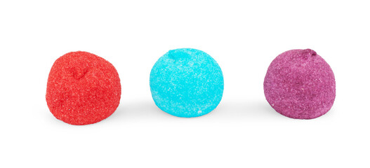 Marshmallows isolated on white background.