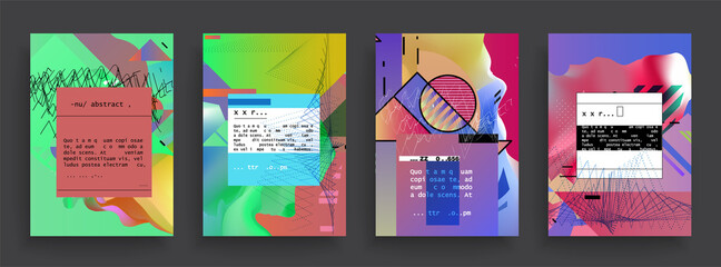 Artistic design of covers. Creative colors background. Fashionable futuristic design