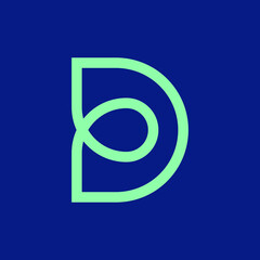 Fototapeta premium Initial Letter D Logo icon concept. Creative Minimal Alphabet emblem design template. Graphic Symbol for Corporate Business Identity.Creative Vector graphic element.