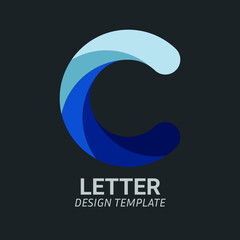  Initial Letter C Logo icon concept. Creative Minimal Alphabet emblem design template. Graphic Symbol for Corporate Business Identity.Creative Vector graphic element.