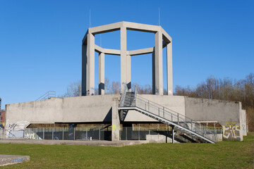 Fototapeta na wymiar Cooler Scaffold, Phoenix-West, Hörde, Dortmund, Ruhr Area, North Rhine-Westphalia, Germany, Europe