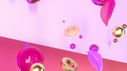 balls background, 3d illustration 